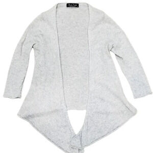 Claudia Nichole Gray 100% Cashmere Waterfall Cardigan S